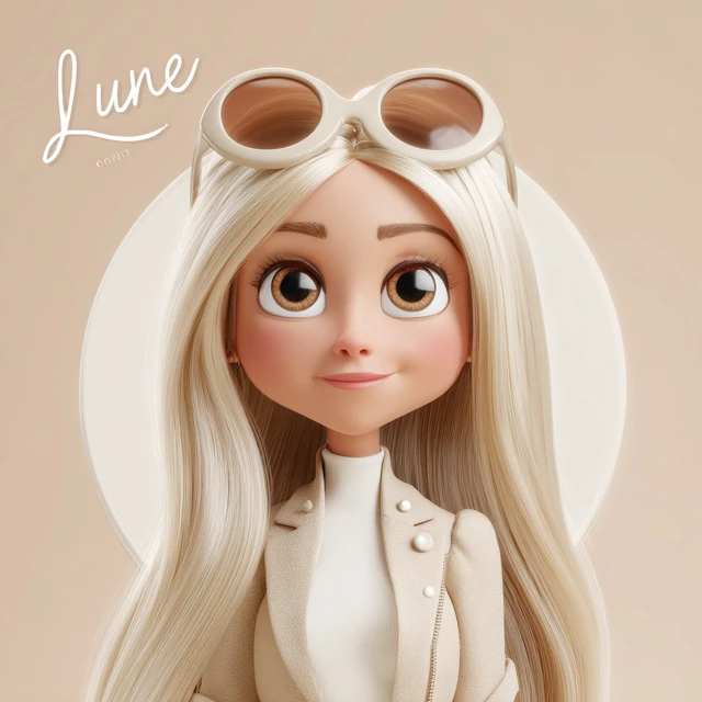 Lune Brand Mascot 3D Stylized Portrait