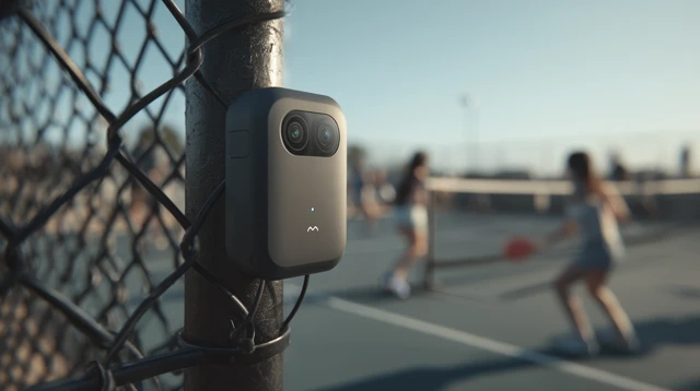 Modern Camera on Pickleball Court Photography