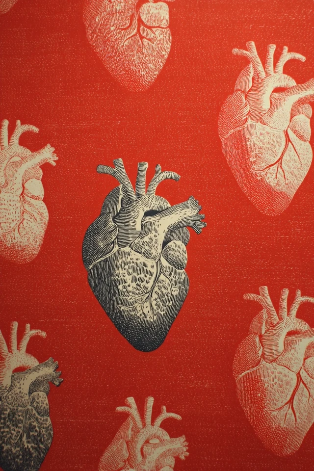 Hand Drawn Heart Pop Art Illustration