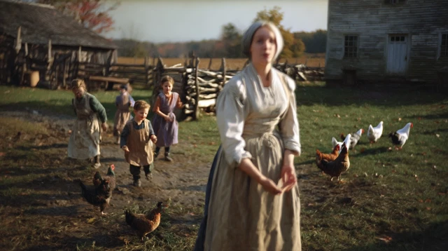 18th Century American Farm Scene Colonial Life