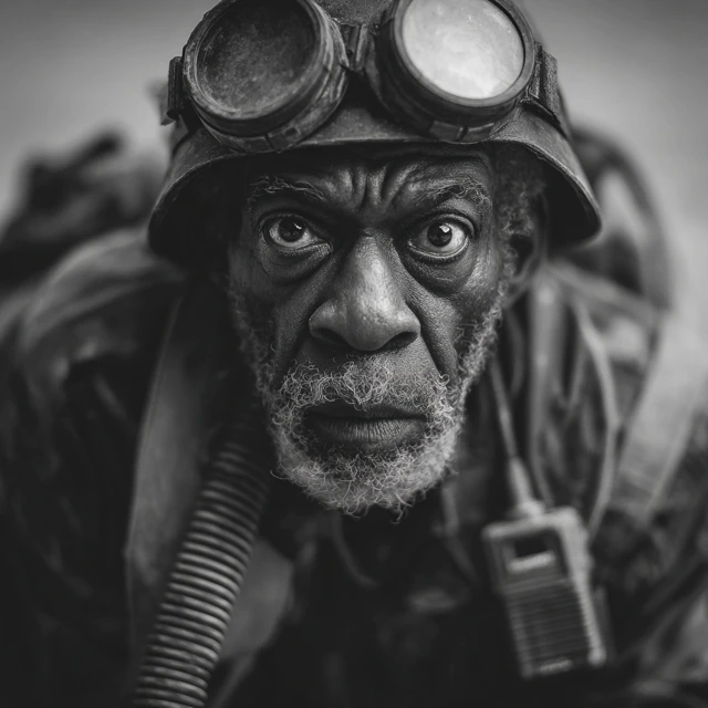Old Man Awaiting Apocalypse Super Realistic