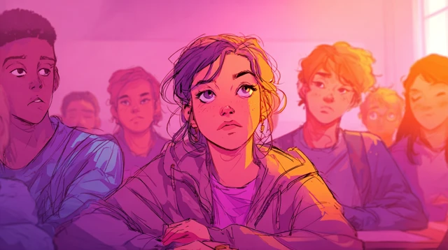 Students Faces Illustration Boredom and Exhaustion