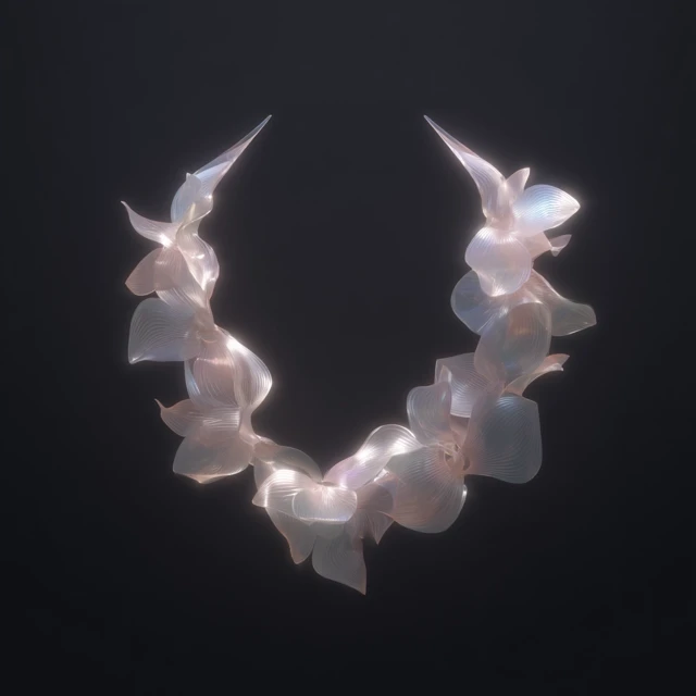 Floral Necklace 3D Printed Jewelry Design
