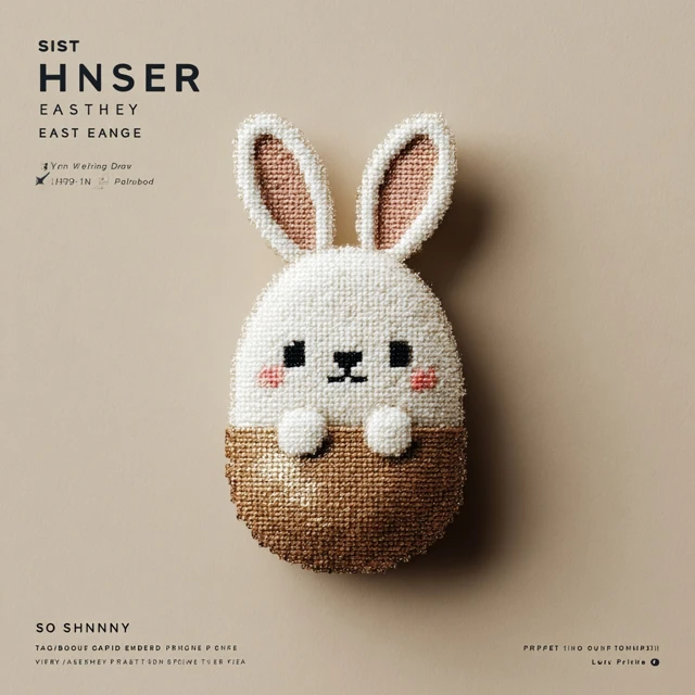 Crochet Easter Bunny Pattern Printable Nursery Art