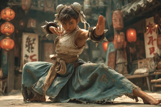 ChunLi Street Fighter Martial Arts Pose Cinematic