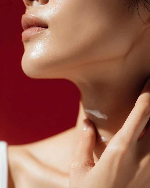 Skin Cream Application Asian Beauty Routine
