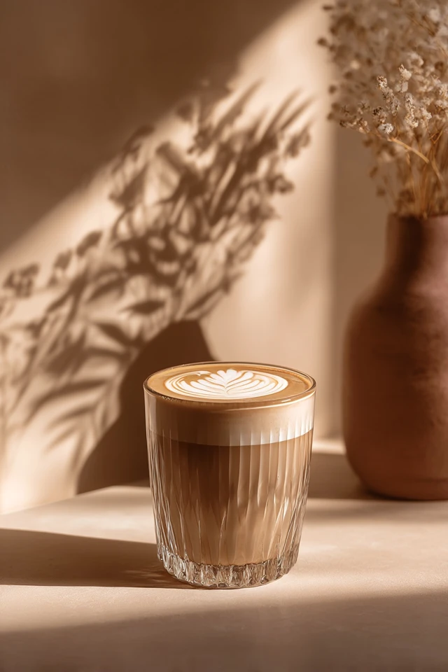 Chai Latte Photography Latte Art Glass