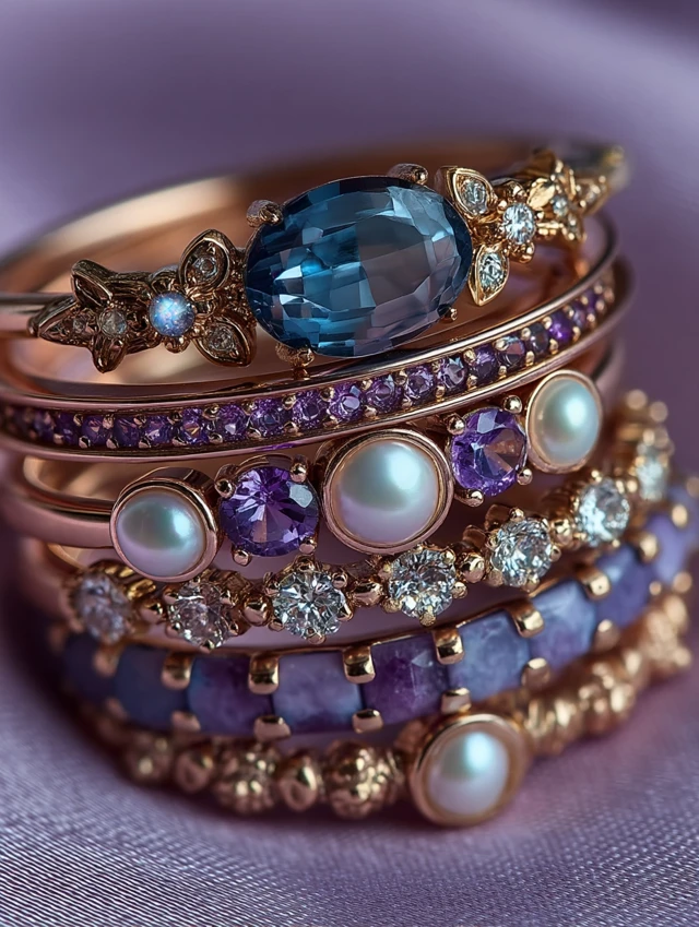 Luxury Rings Diamonds Pearls Gemstones Jewelry