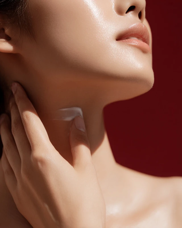 Skin Cream Application Asian Beauty Routine