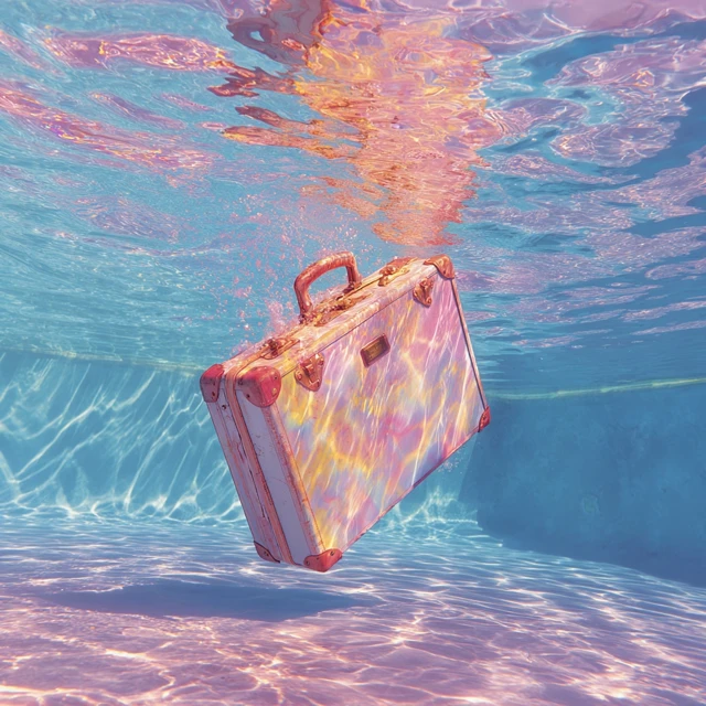 Luggage Suitcase Underwater Swimming Pool Summer Vibes