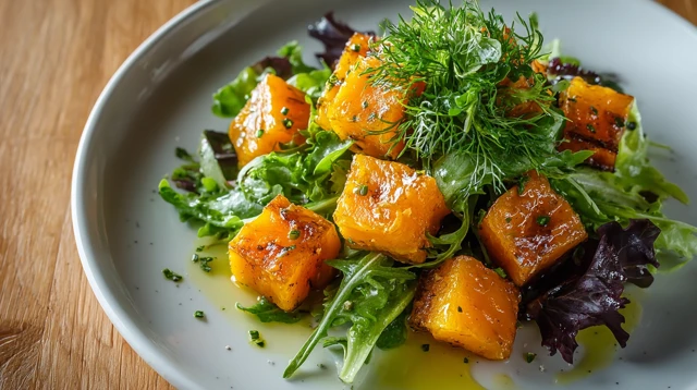 Roasted Pumpkin Salad Healthy and Delicious Recipe
