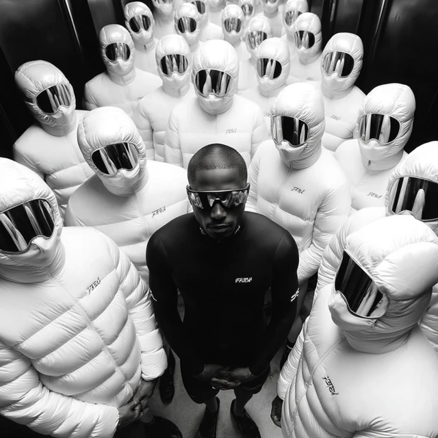 Avant Garde Fashion Editorial Black Cyclist