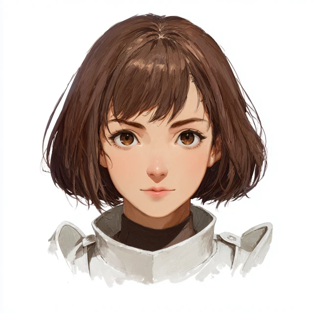 Anime Squire Portrait Young Female Headshot