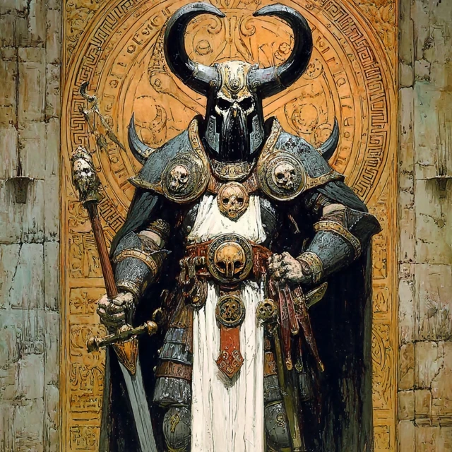 Luciferian Knight Artwork by Frank Frazetta