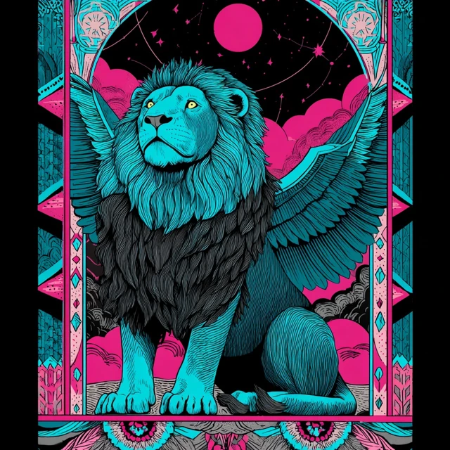 Strength Angel Tarot Illustration Graphic Novel