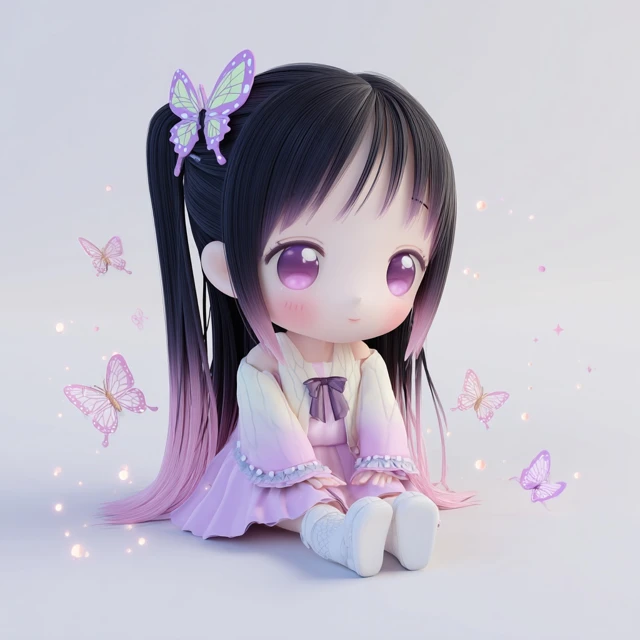 Adorable 3D Chibi Girl Inspired by Kanao Tsuyuri