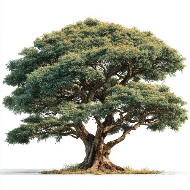 Realistic Tree Illustration on White Background