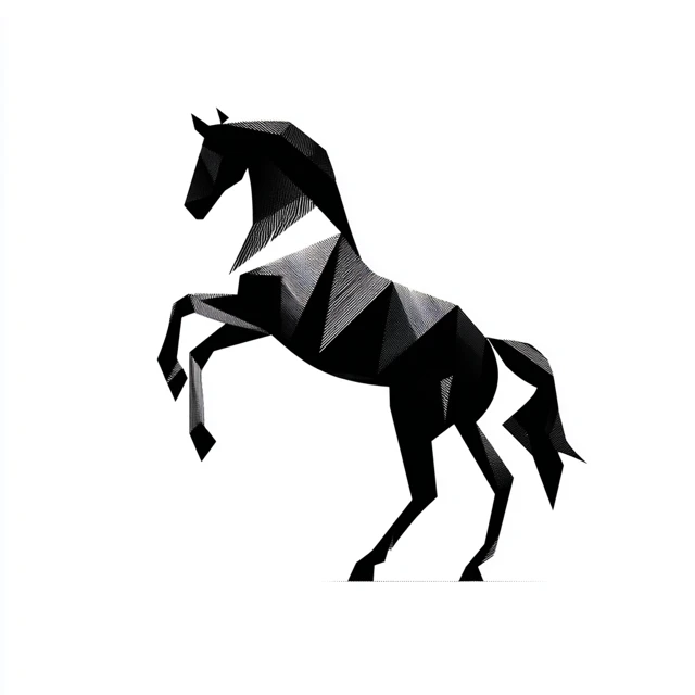 Minimalist Horse Silhouette Art