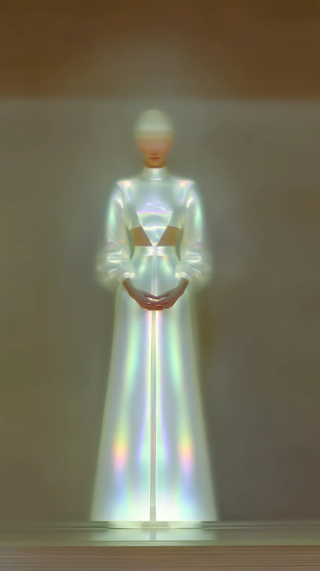 Ethereal Woman Glass Sculpture Art