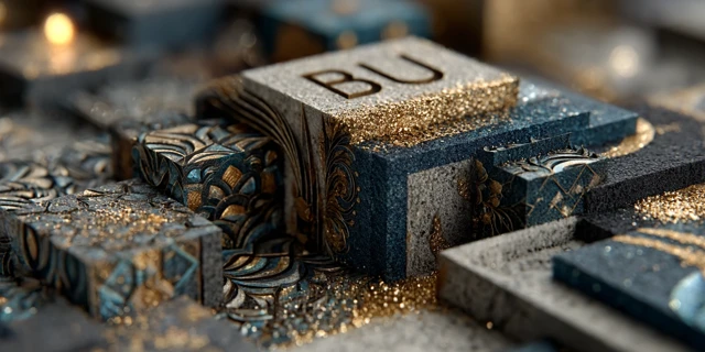 Art Deco Origami Worms Eye View Golden Hour