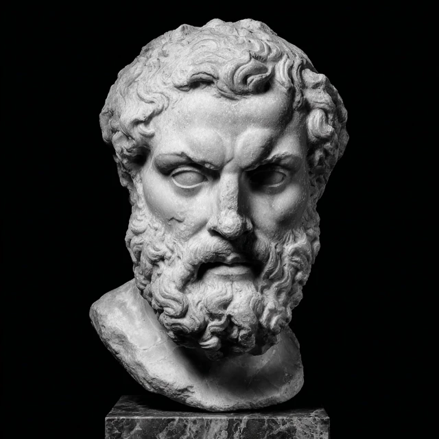 Classical Greek Sculpture of a Bearded God