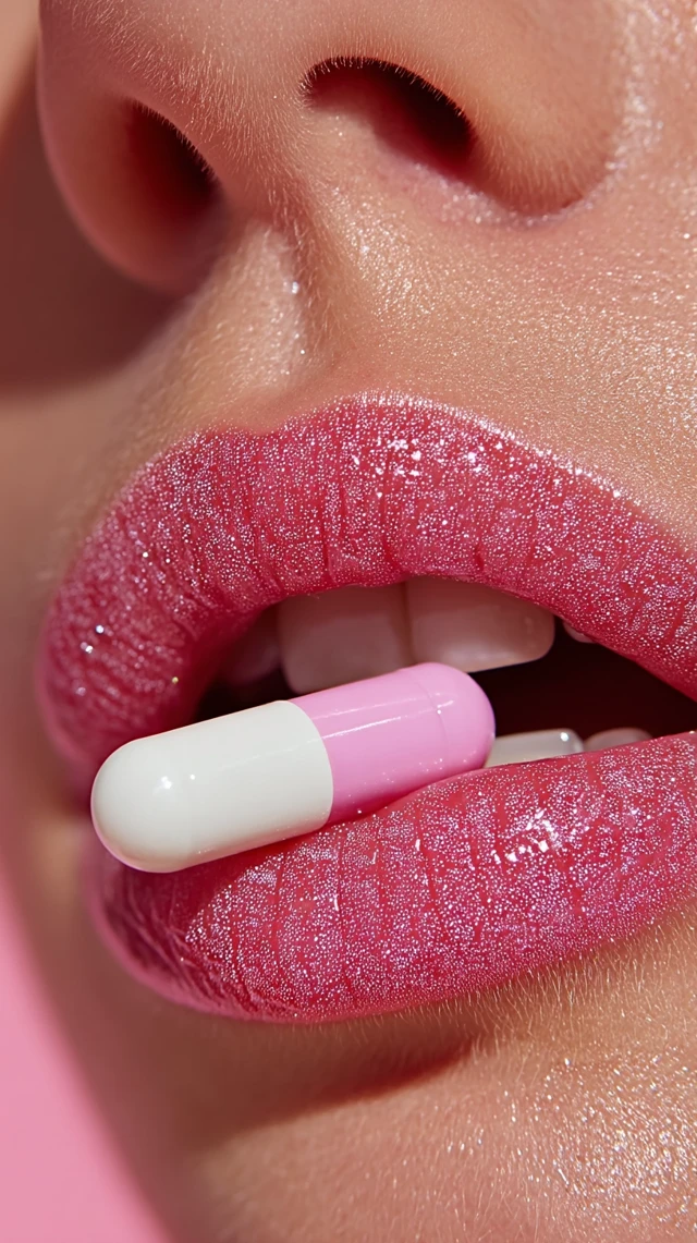 Lip Gloss and Pill: Product Photography