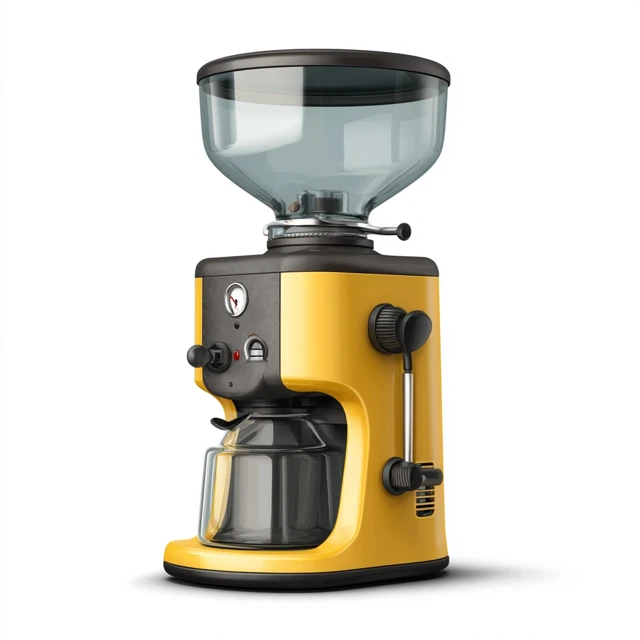 Electric Coffee Grinder Isolated On White