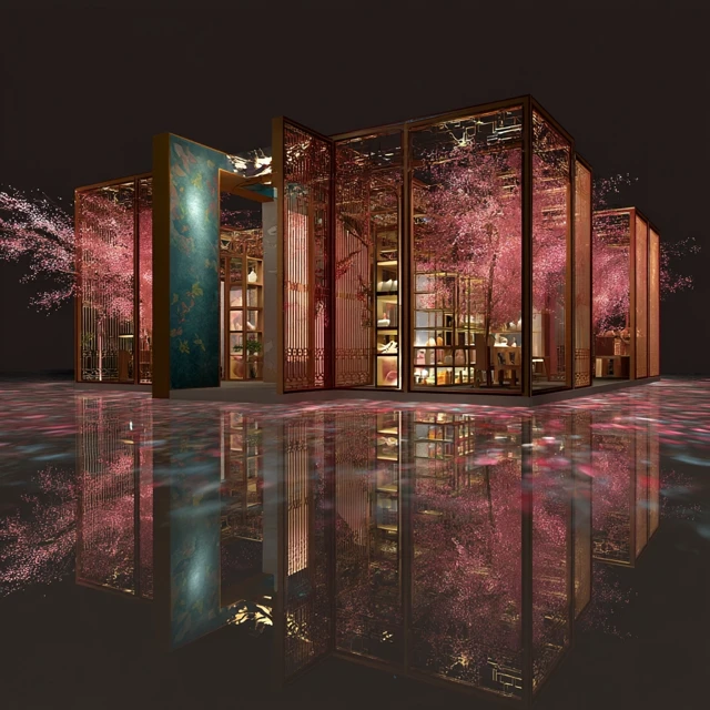 China Chic Bamboo Weaving Exhibition Design