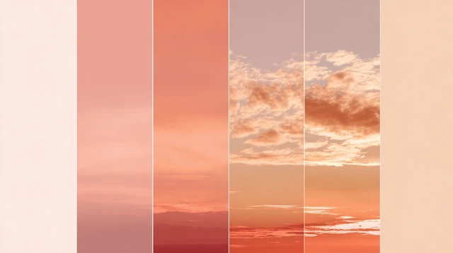 Sunset Sky Background in Coral, Pink, and Orange Tones