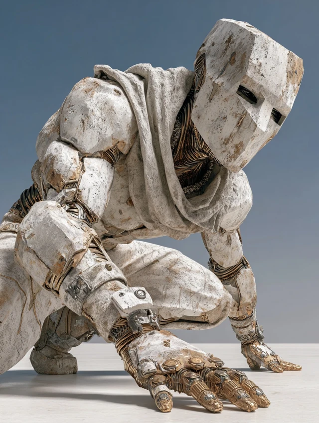 Brutalist Superhero Armor Ultra Realistic