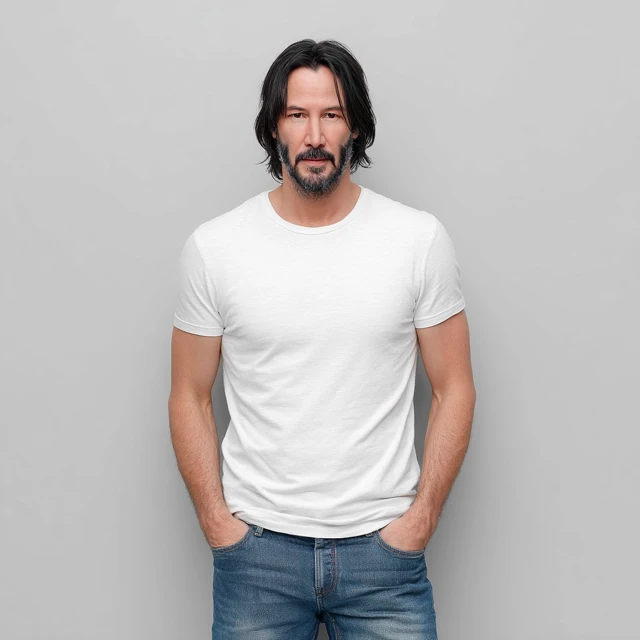 Keanu Reeves Hyper Realistic Mockup