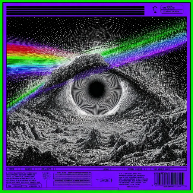 Techno Album Art UI Focused Psychedelic Eye