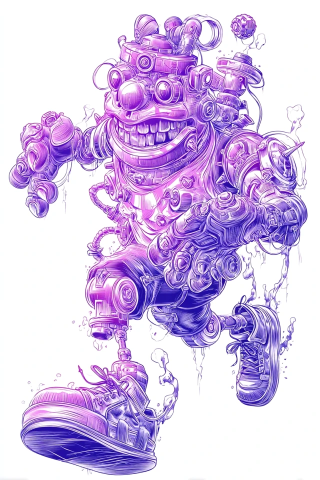 Cyberpunk Frog Graphic for T-Shirt Design