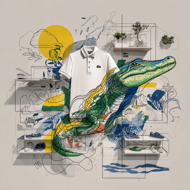 Lacoste Concept Store Colorful Crocodile Sculpture