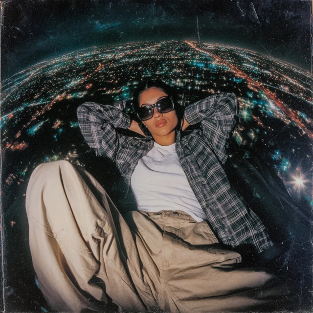 90s Hip Hop Album Cover South LA Night Lowrider