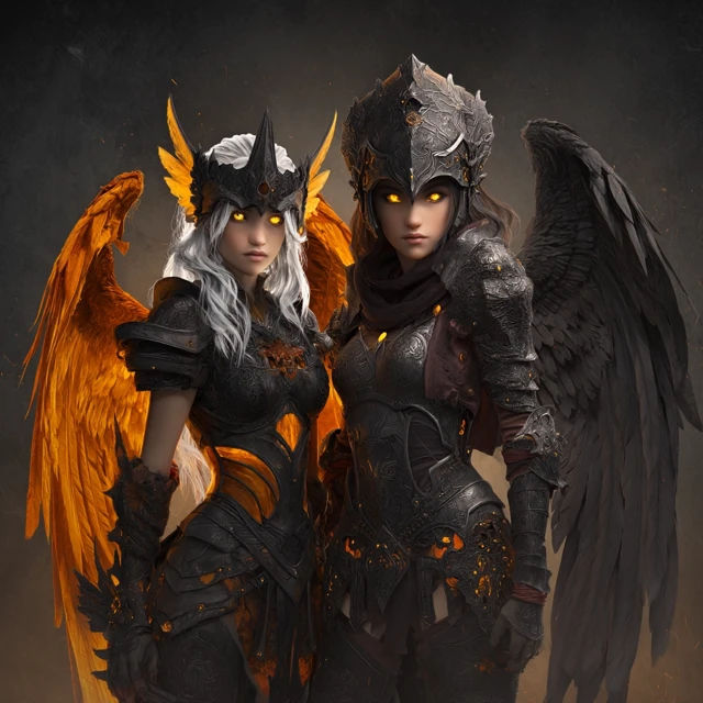 Winged Warrior Women Fantasy Concept Art