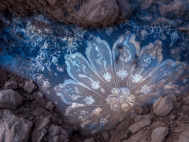 Graffiti Lace Art in an Unexpected Location