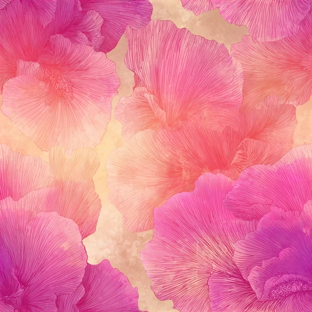 Elegant Iris Flower Pattern Watercolor Beige Background