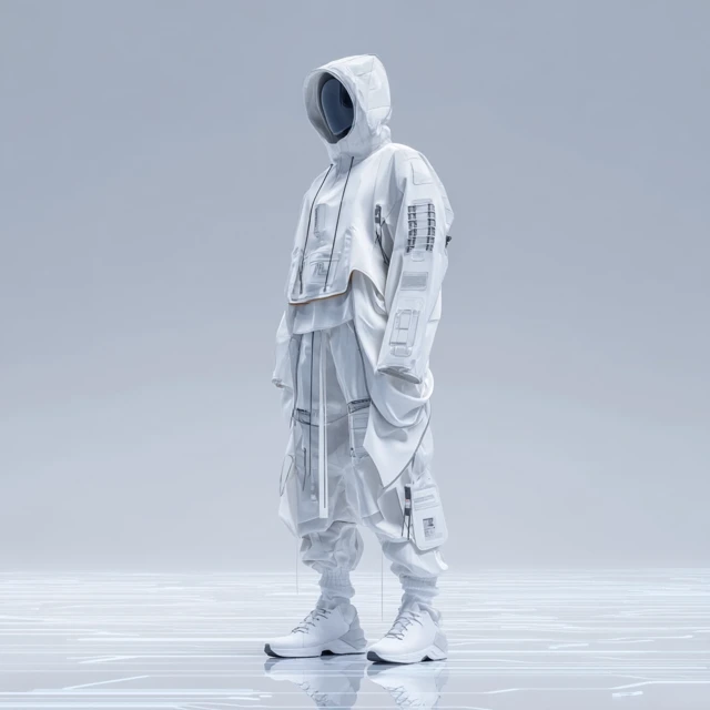 Cyberpunk Fashion Futuristic Ski Suit Techno Style