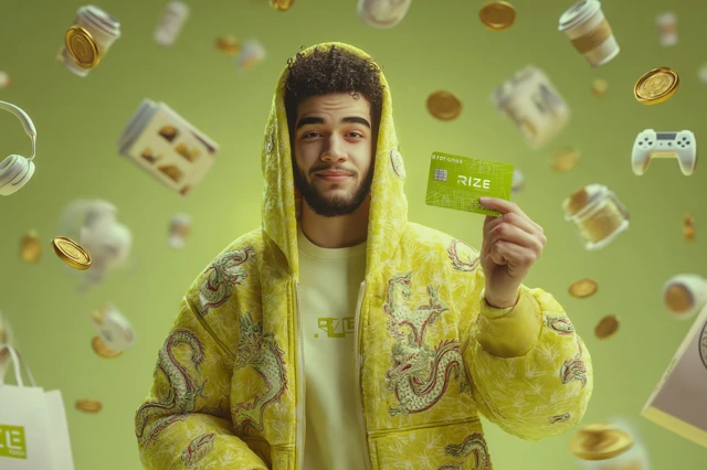 RIZE Card Ad Young Egyptian Student Energy Empowerment