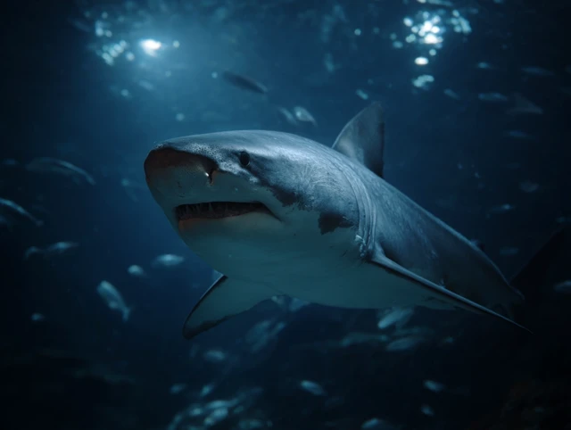 Shark Swimming Underwater Ocean Wildlife