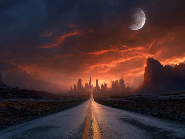 Alien City Road: Twilight on a Distant Planet