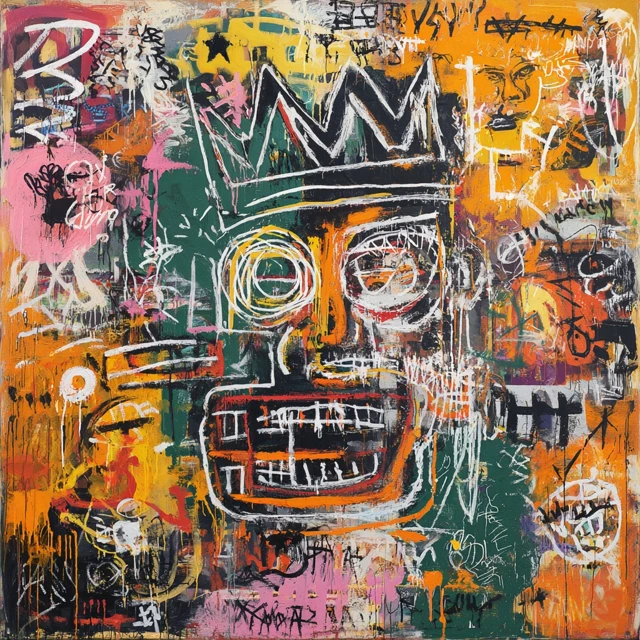 Basquiat Inspired Nigerian Art Abstract Painting