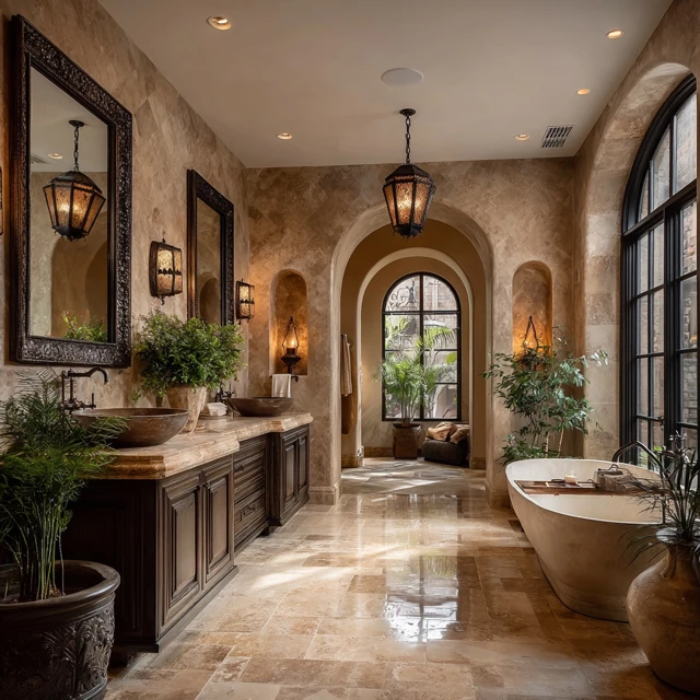Luxury Mediterranean Bathroom Design Ideas
