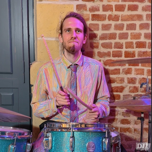 Young Drummer Playing Music