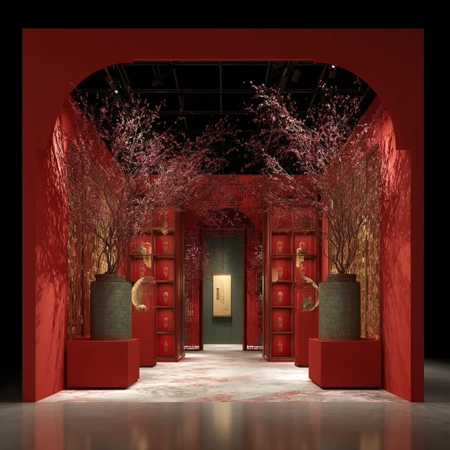 China Chic Bamboo Weaving Exhibition Design