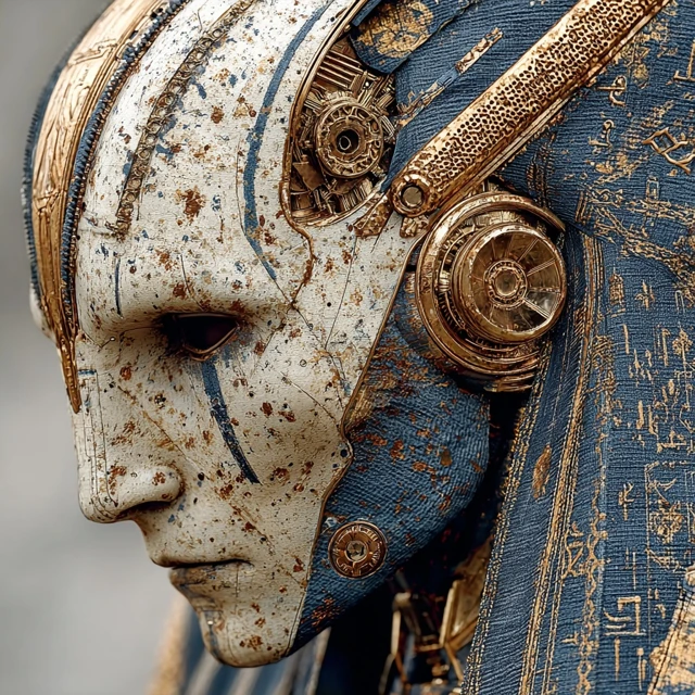 Ancient Egyptian Cyborg Portrait