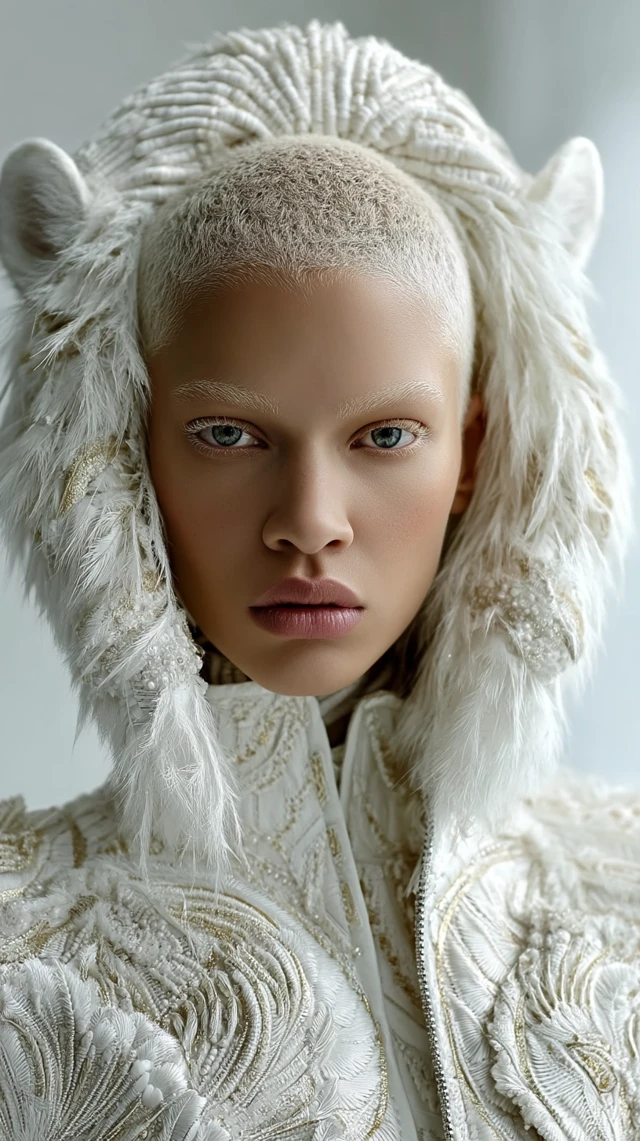 Fashion Albinos Model Haute Couture Photography