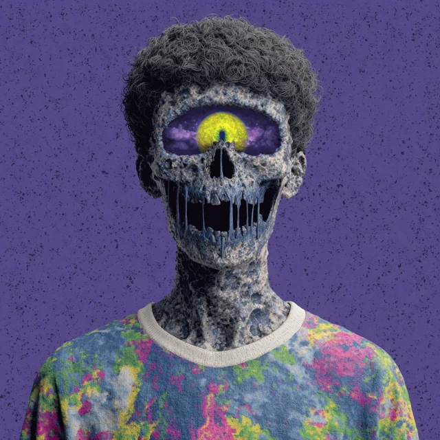 Funky Skull Artwork Artsy Cover Design