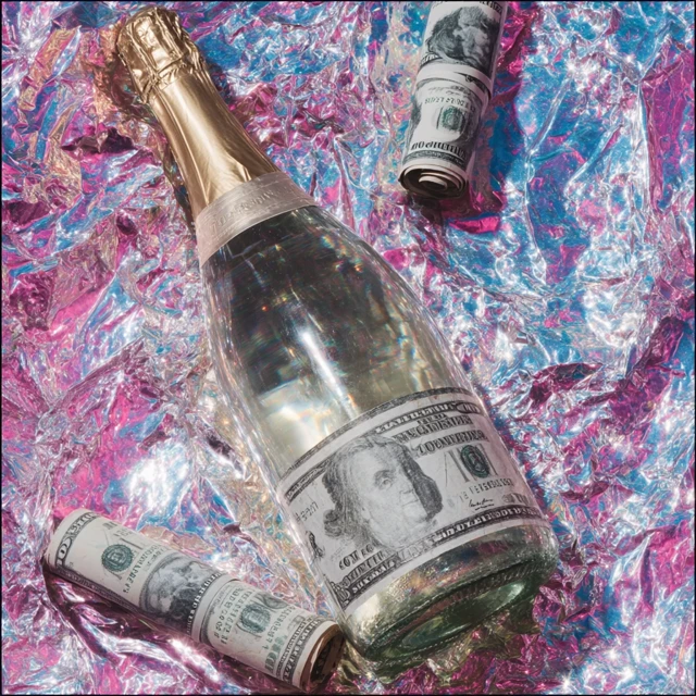 Dancehall Album Cover Art Champagne Bottle Cash
